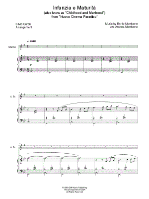 Infanzia e Maturità - Alto Saxophone & Piano