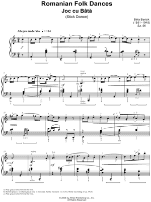 Romanian Folk Dances: I. Jocul cu bâtă (Stick Dance)