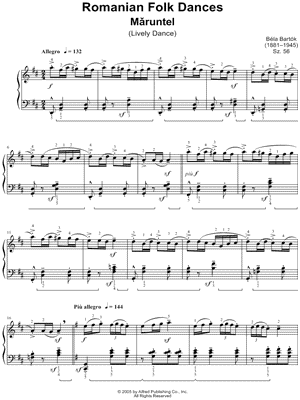 6 Romanian Folk Dances, Sz. 56: VI. Maruntel