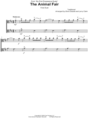 The Animal Fair - Viola Duet
