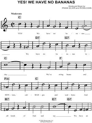 Yes! We Have No Bananas