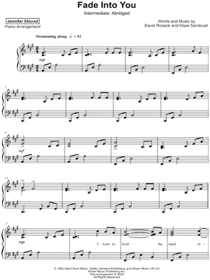 Fade Into You [intermediate - abridged]