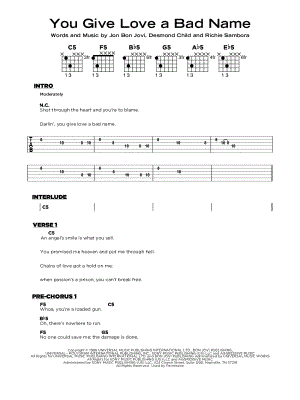 You Give Love a Bad Name