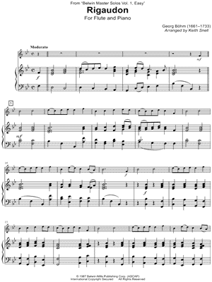 Rigaudon - Flute & Piano