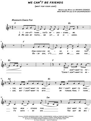 we can't be friends (wait for your love)