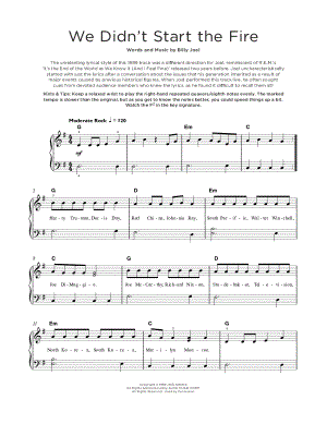 We Didn't Start the Fire