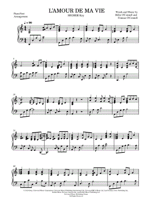 L'AMOUR DE MA VIE [higher key]
