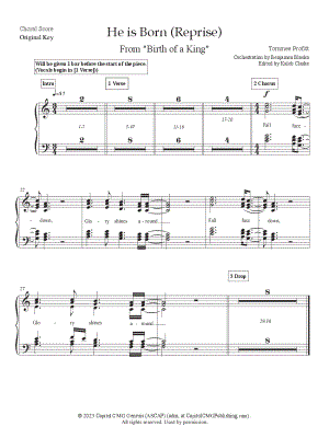 He Is Born (Reprise) [original key]