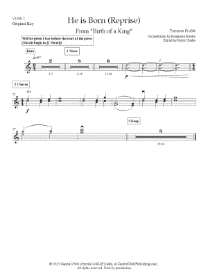 He Is Born (Reprise) [original key] - Violin 1