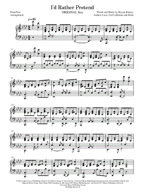 I'd Rather Pretend [original key]