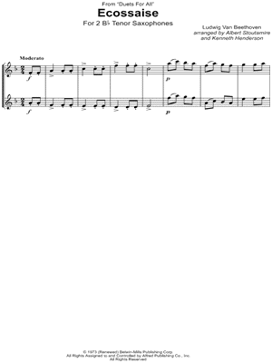 Ecossaise - Tenor Saxophone Duet