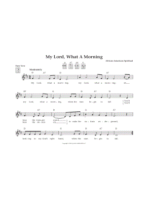 My Lord, What a Morning