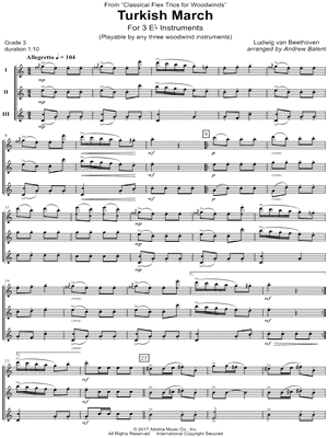 Turkish March - Eb Flex Trio