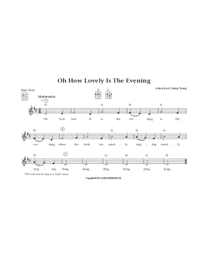 Oh How Lovely Is the Evening