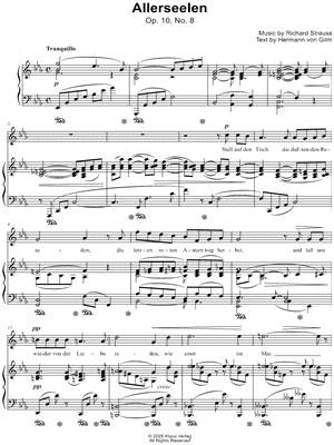 Allerseelen (Op. 10, No. 8) - Richard Strauss