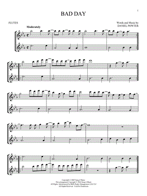 Bad Day - Flute Duet