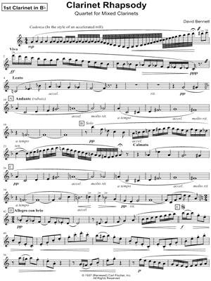 Clarinet Rhapsody - Clarinet 1