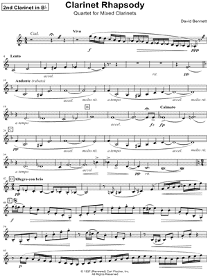 Clarinet Rhapsody - Clarinet 2
