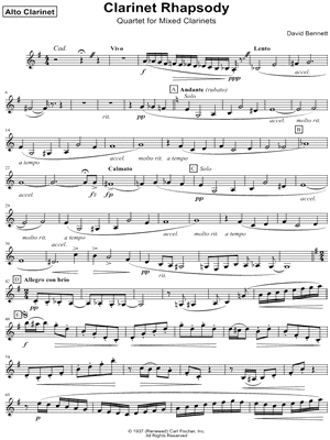 Clarinet Rhapsody - Alto Clarinet