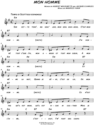 Mon Homme (My Man) [French lyrics]