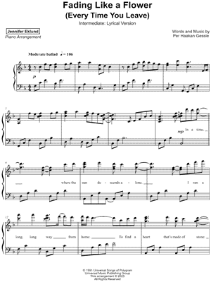 Fading Like a Flower [intermediate - lyrical]