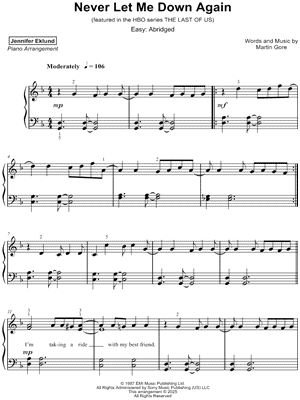 Never Let Me Down Again [easy - abridged]