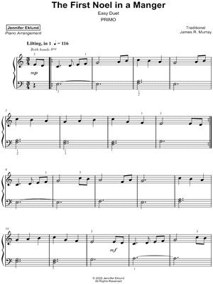 The First Noel in a Manger [easy]