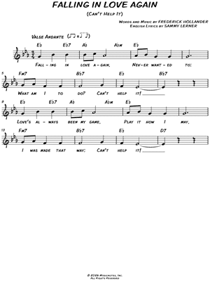 Falling in Love Again (Can't Help It)