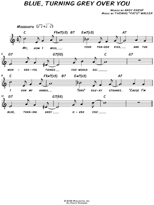 Blue Turning Grey Over You [chorus only]