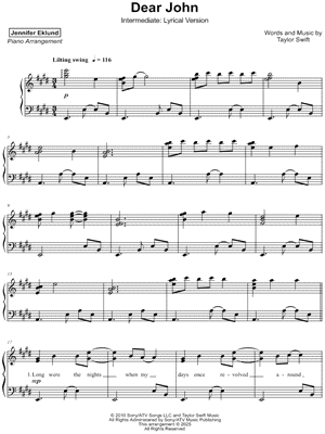 Dear John [intermediate - lyrical]