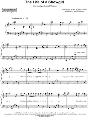 The Life of a Showgirl [intermediate - lyrical]