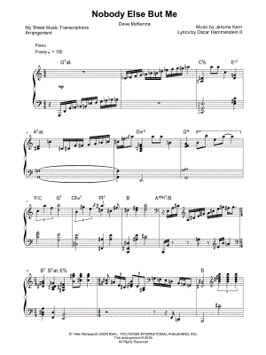 Nobody Else But Me (Dave McKenna)