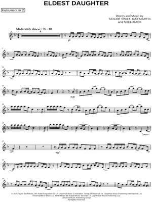 Eldest Daughter - C Instrument