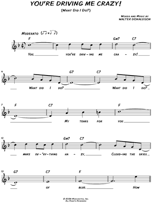 You're Driving Me Crazy! [chorus only]