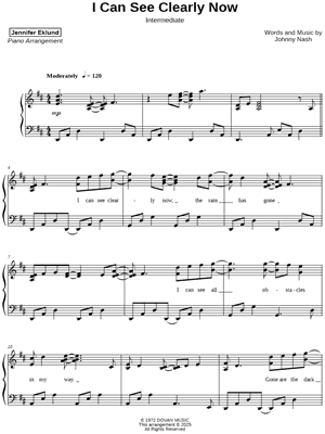 I Can See Clearly Now [intermediate]