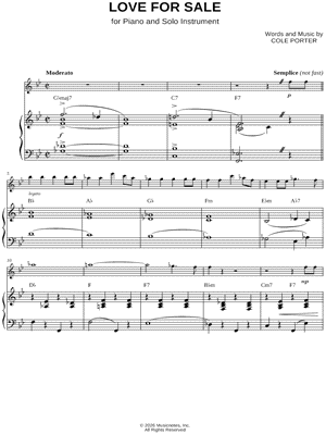 Love for Sale - Piano Accompaniment
