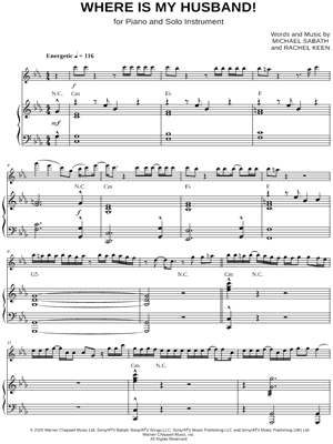 WHERE IS MY HUSBAND! - Piano Accompaniment