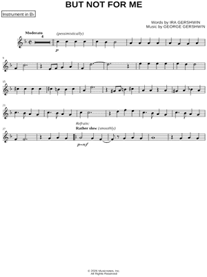 But Not for Me - Bb Instrument