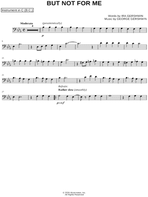 But Not for Me - Bass Clef Instrument