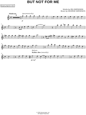 But Not for Me - Eb Instrument