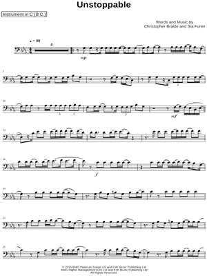 Unstoppable - Bass Clef Instrument