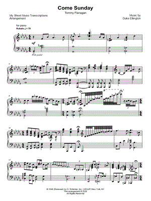 Come Sunday (Tommy Flanagan)