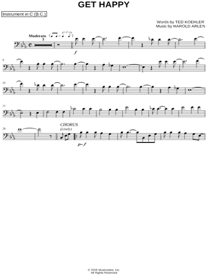 Get Happy - Bass Clef Instrument