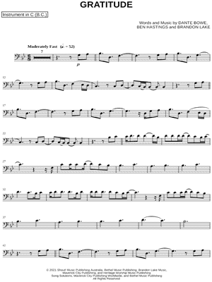 Gratitude - Bass Clef Instrument