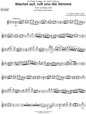 Wachet auf, ruft uns die Stimme (Flute Part)