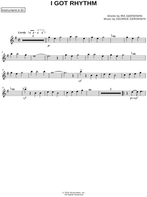 I Got Rhythm - Eb Instrument