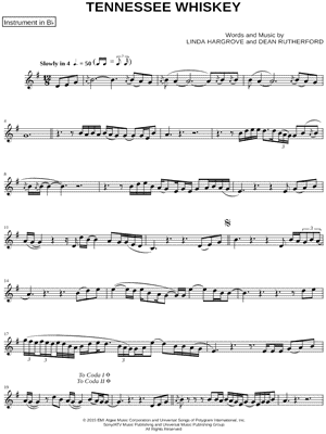 Tennessee Whiskey - Bb Instrument