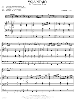 Voluntary by David Maxwell - Sheet Music
