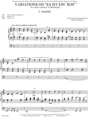 Variations on "Es Ist Ein' Ros'"