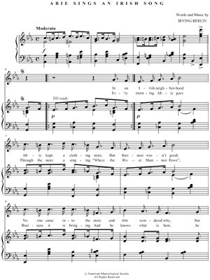 Abie Sings An Irish Song